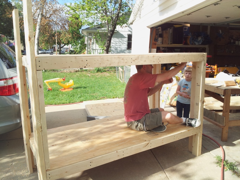 DIY Bunk Beds with Stairs